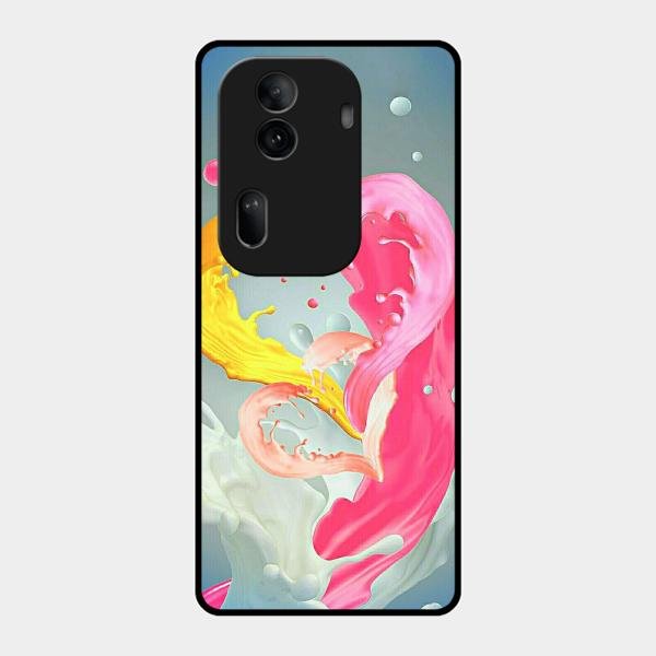 Vibrant Color Splash Heart Aesthetic Phone Case For Oppo