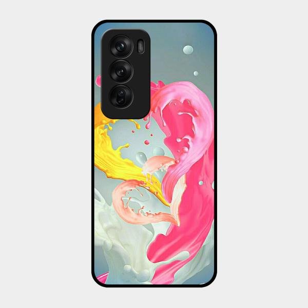 Vibrant Color Splash Heart Aesthetic Phone Case For Oppo