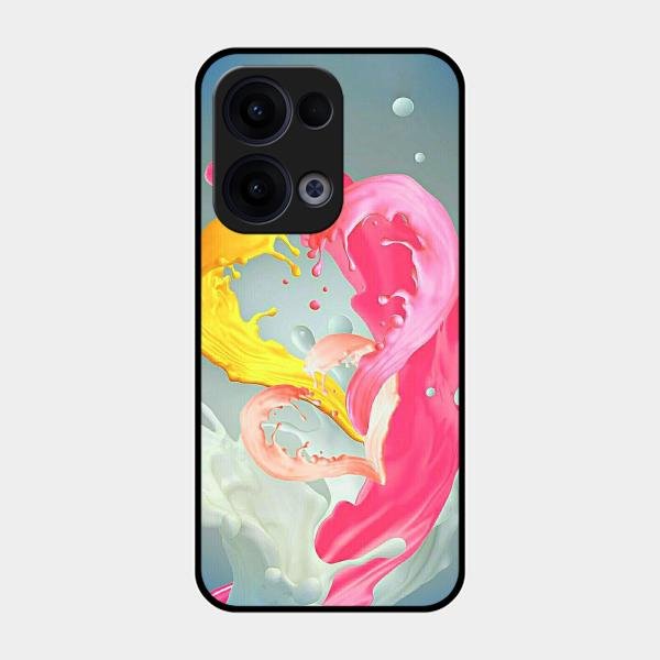 Vibrant Color Splash Heart Aesthetic Phone Case For Oppo