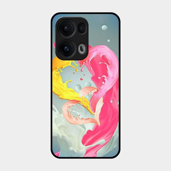 Vibrant Color Splash Heart Aesthetic Phone Case For Oppo