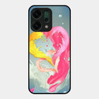 Vibrant Color Splash Heart Aesthetic Phone Case For Oppo