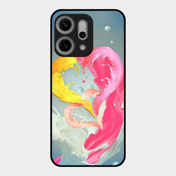 Vibrant Color Splash Heart Aesthetic Phone Case For Oppo