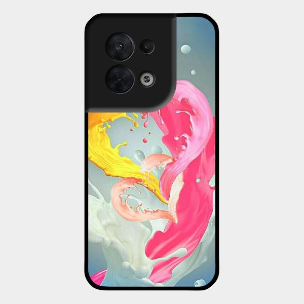 Vibrant Color Splash Heart Aesthetic Phone Case For Oppo