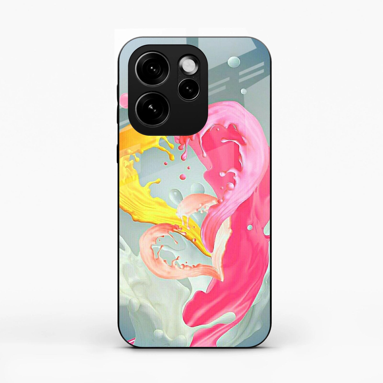 Vibrant Color Splash Heart Aesthetic Phone Case For Oppo