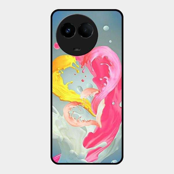 Vibrant Color Splash Heart Aesthetic Phone Case For Realme