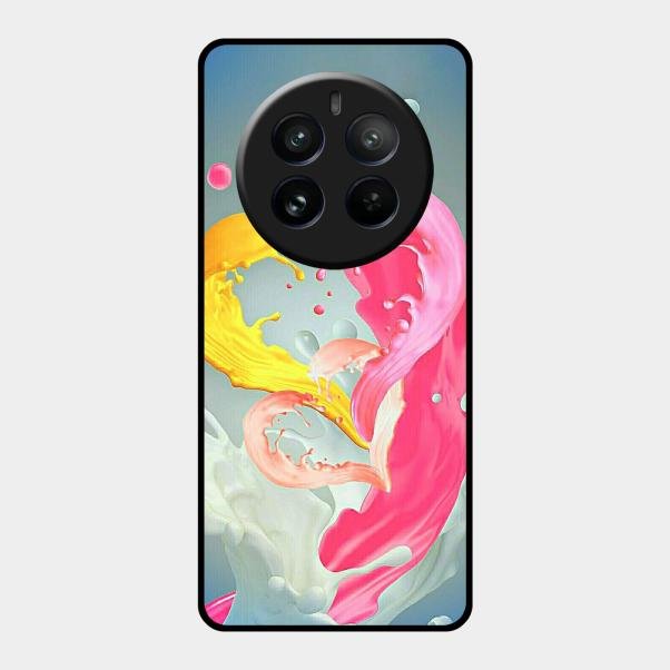 Vibrant Color Splash Heart Aesthetic Phone Case For Realme