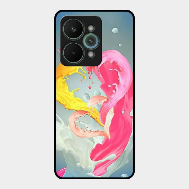 Vibrant Color Splash Heart Aesthetic Phone Case For Realme
