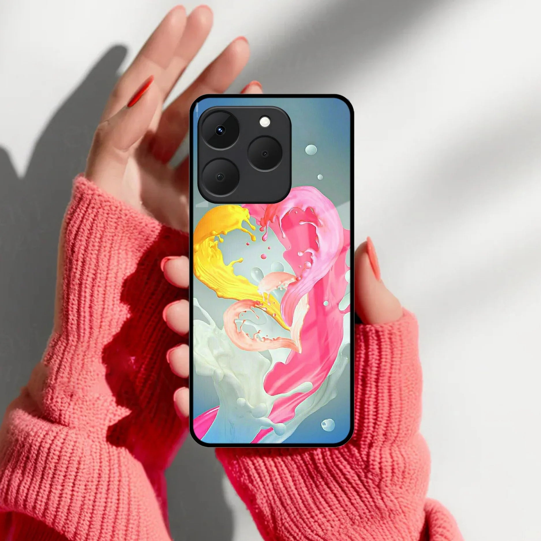 Porsche Group Art Glass Case Cover For Realme