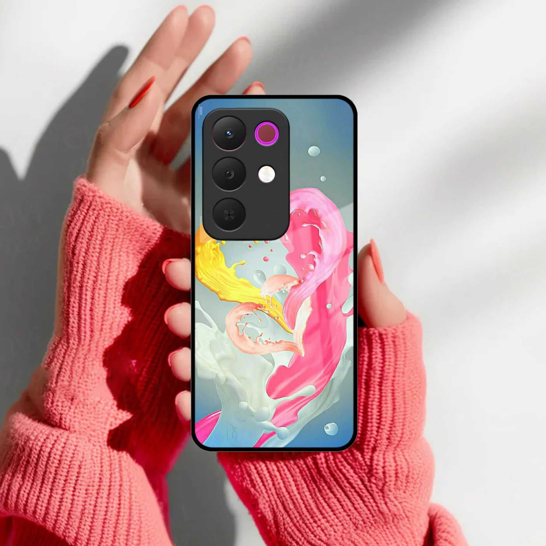 Vibrant Color Splash Heart Aesthetic Phone Case For Realme