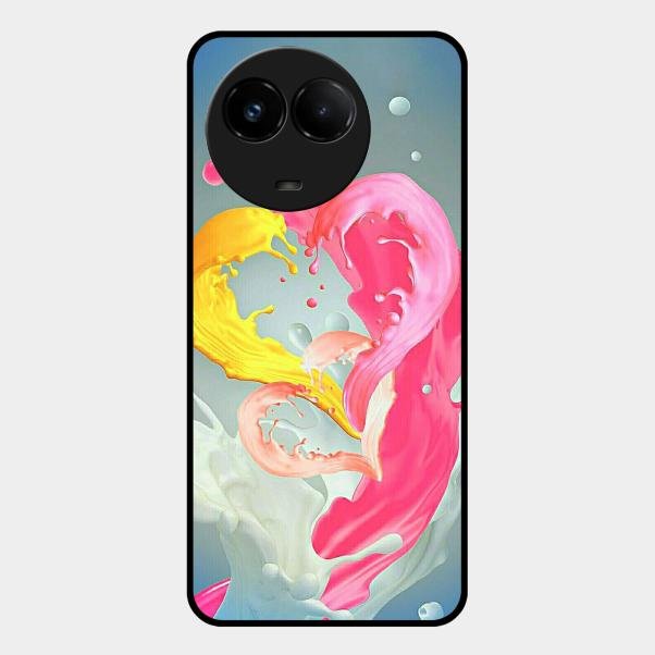Vibrant Color Splash Heart Aesthetic Phone Case For Realme