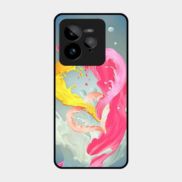 Vibrant Color Splash Heart Aesthetic Phone Case For Realme