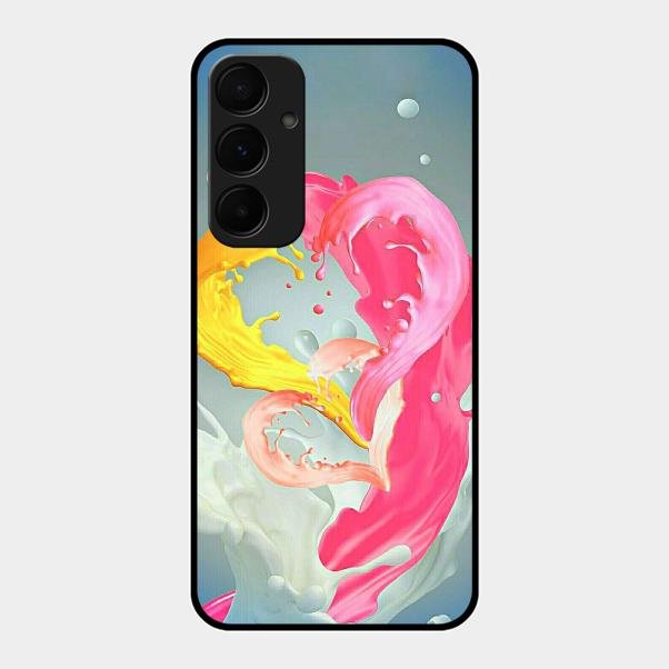 Vibrant Color Splash Heart Aesthetic Phone Case For Samsung