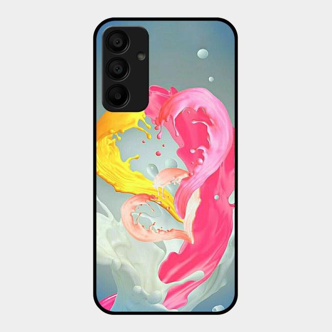 Vibrant Color Splash Heart Aesthetic Phone Case For Samsung