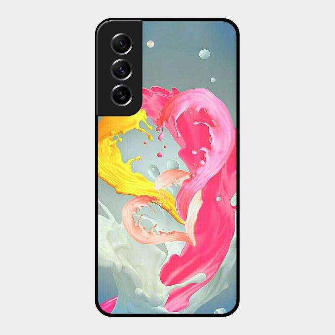 Vibrant Color Splash Heart Aesthetic Phone Case For Samsung