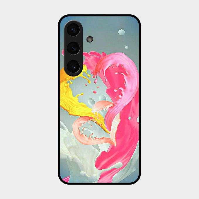 Vibrant Color Splash Heart Aesthetic Phone Case For Samsung