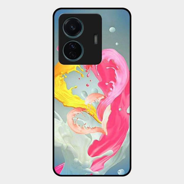 Vibrant Color Splash Heart Aesthetic Phone Case For Vivo