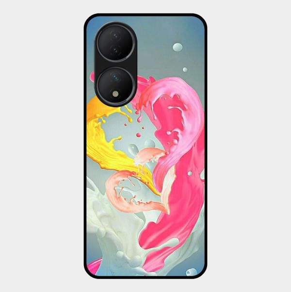 Vibrant Color Splash Heart Aesthetic Phone Case For Vivo