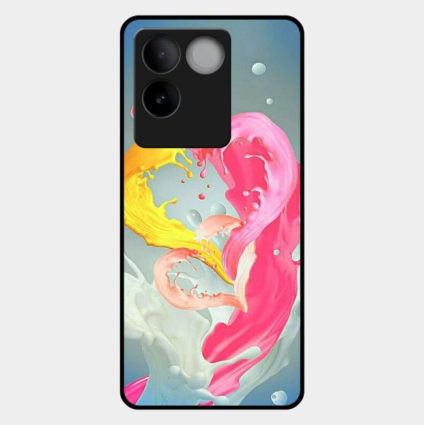 Vibrant Color Splash Heart Aesthetic Phone Case For Vivo