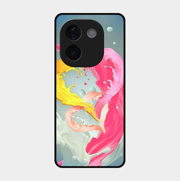 Vibrant Color Splash Heart Aesthetic Phone Case For Vivo