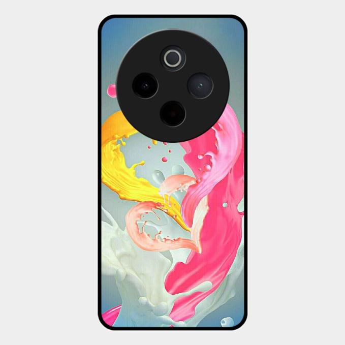 Vibrant Color Splash Heart Aesthetic Phone Case For Vivo