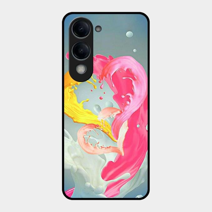 Vibrant Color Splash Heart Aesthetic Phone Case For Vivo