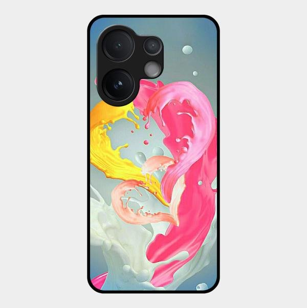 Vibrant Color Splash Heart Aesthetic Phone Case For Vivo