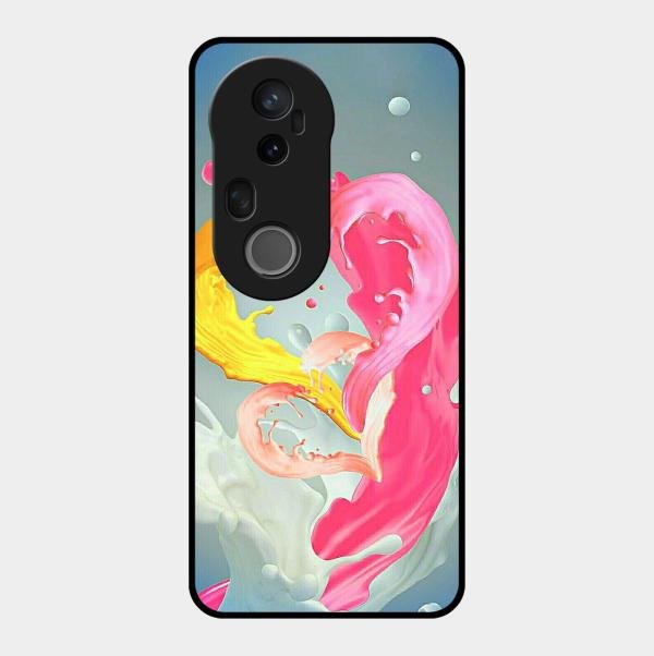 Vibrant Color Splash Heart Aesthetic Phone Case For Vivo