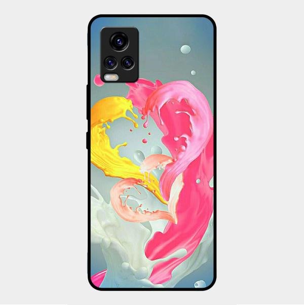 Vibrant Color Splash Heart Aesthetic Phone Case For Vivo
