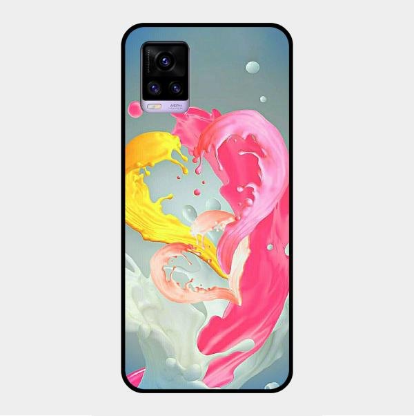 Vibrant Color Splash Heart Aesthetic Phone Case For Vivo