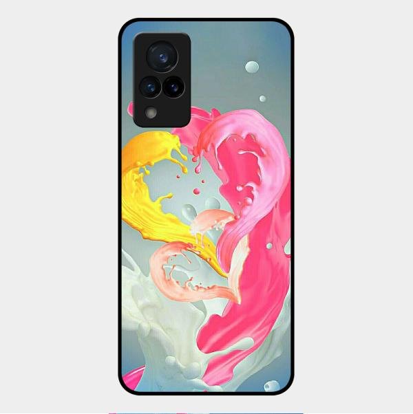Vibrant Color Splash Heart Aesthetic Phone Case For Vivo
