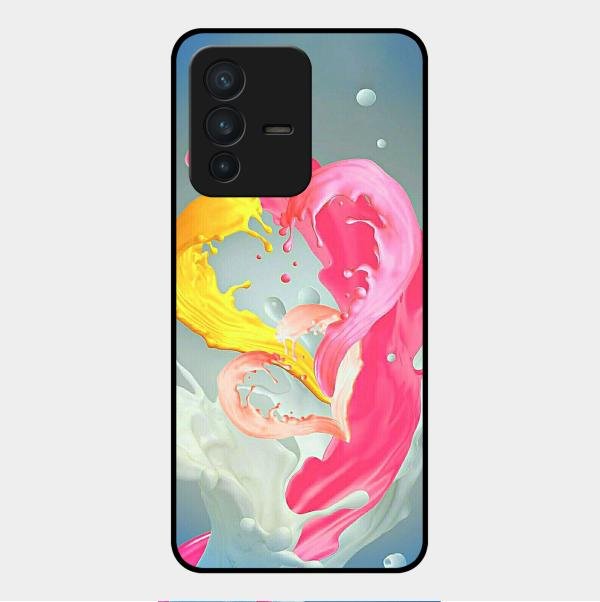 Vibrant Color Splash Heart Aesthetic Phone Case For Vivo