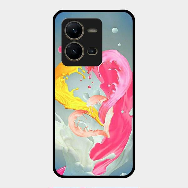 Vibrant Color Splash Heart Aesthetic Phone Case For Vivo