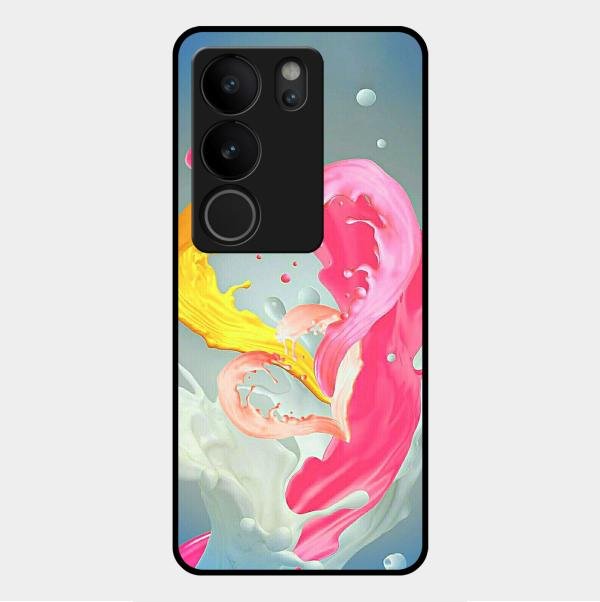 Vibrant Color Splash Heart Aesthetic Phone Case For Vivo