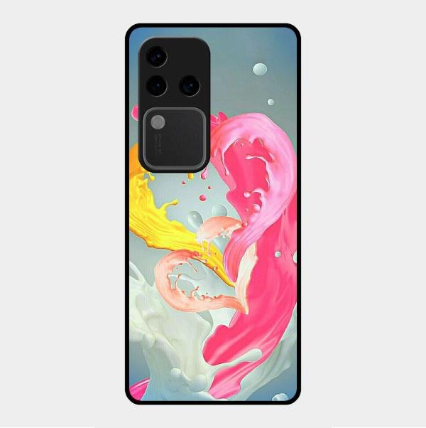 Vibrant Color Splash Heart Aesthetic Phone Case For Vivo