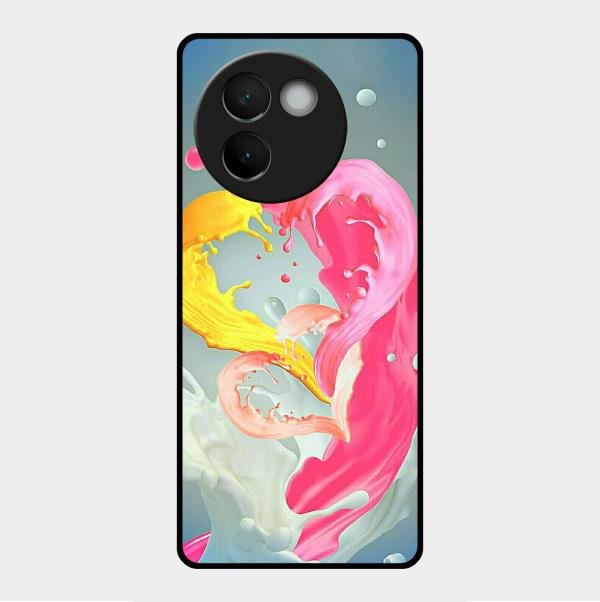 Vibrant Color Splash Heart Aesthetic Phone Case For Vivo