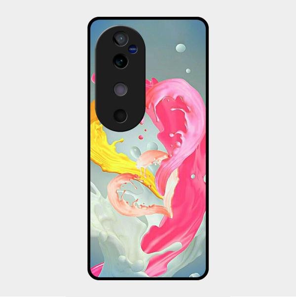 Vibrant Color Splash Heart Aesthetic Phone Case For Vivo