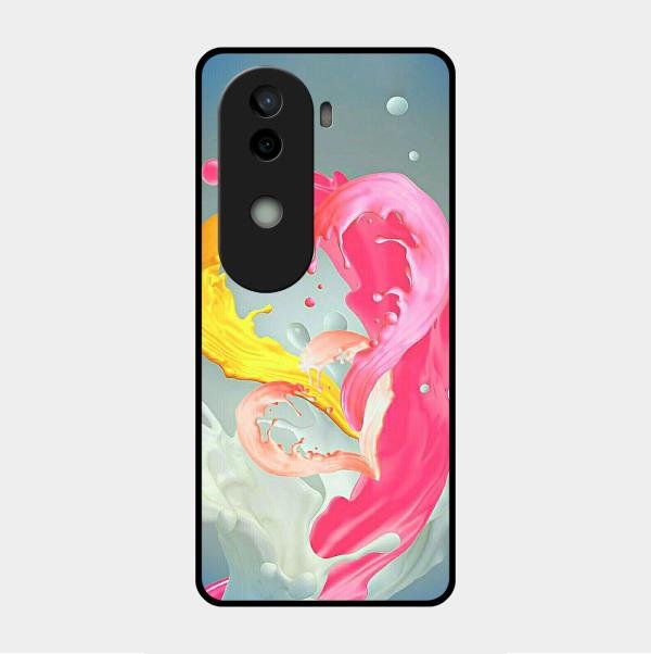 Vibrant Color Splash Heart Aesthetic Phone Case For Vivo