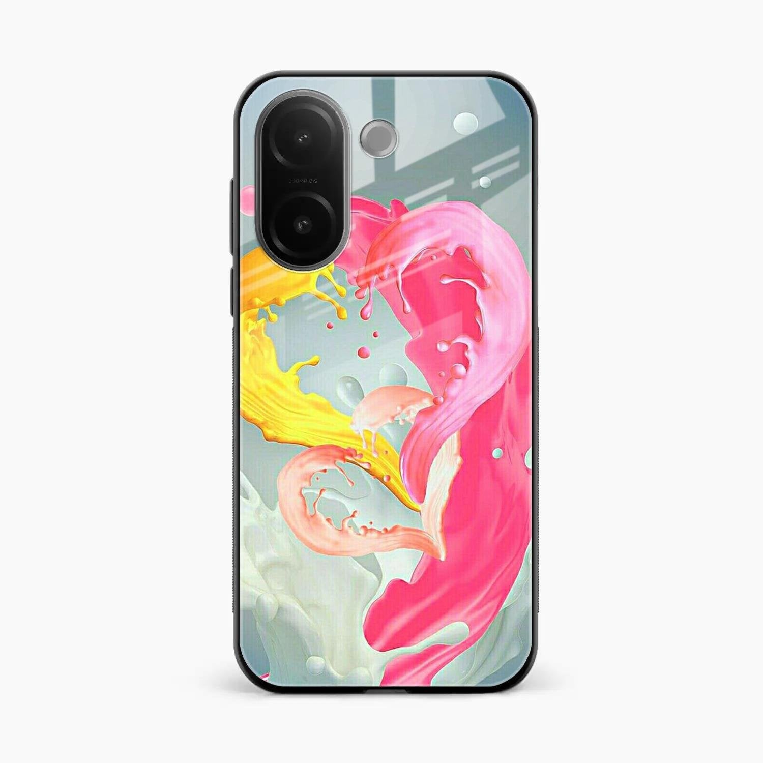 Vibrant Color Splash Heart Aesthetic Phone Case For Vivo