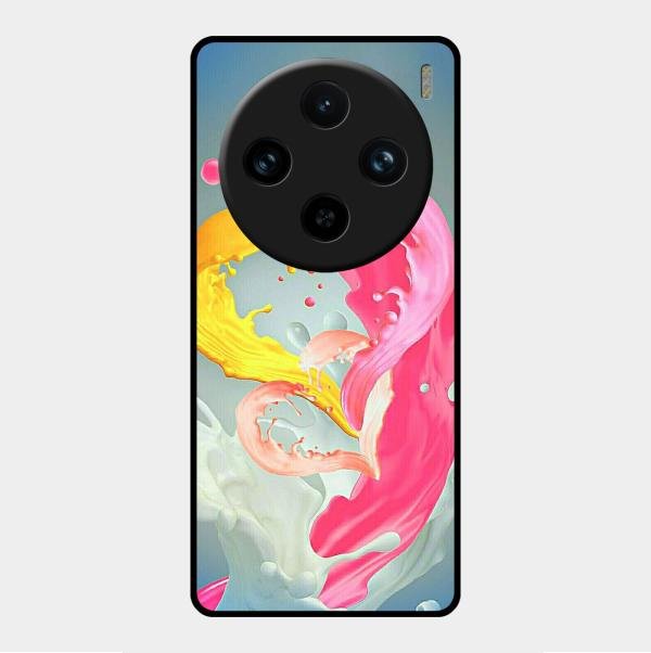 Vibrant Color Splash Heart Aesthetic Phone Case For Vivo