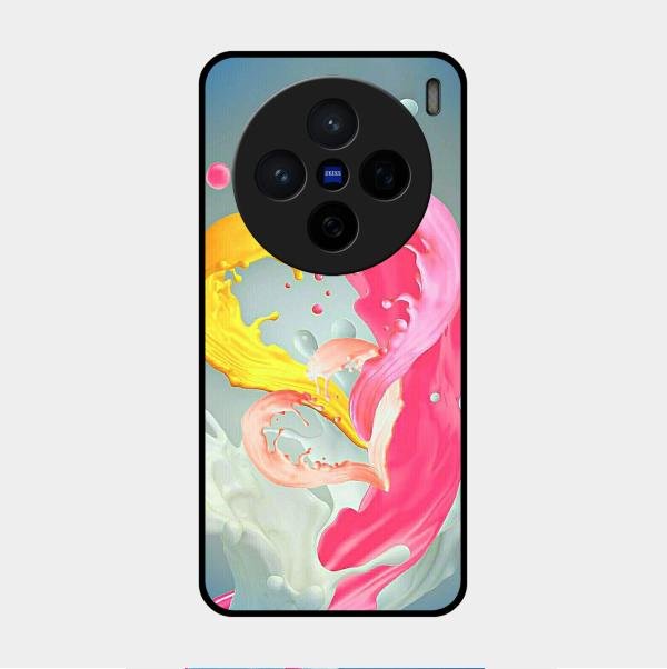 Vibrant Color Splash Heart Aesthetic Phone Case For Vivo