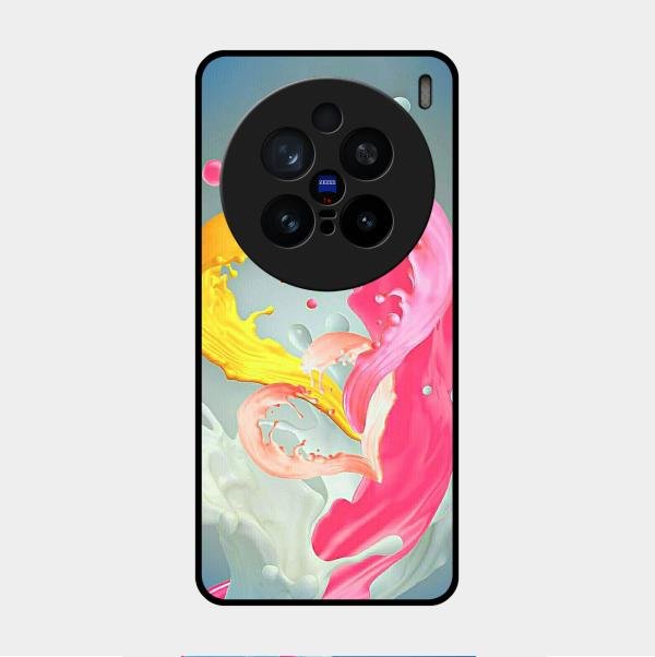 Vibrant Color Splash Heart Aesthetic Phone Case For Vivo