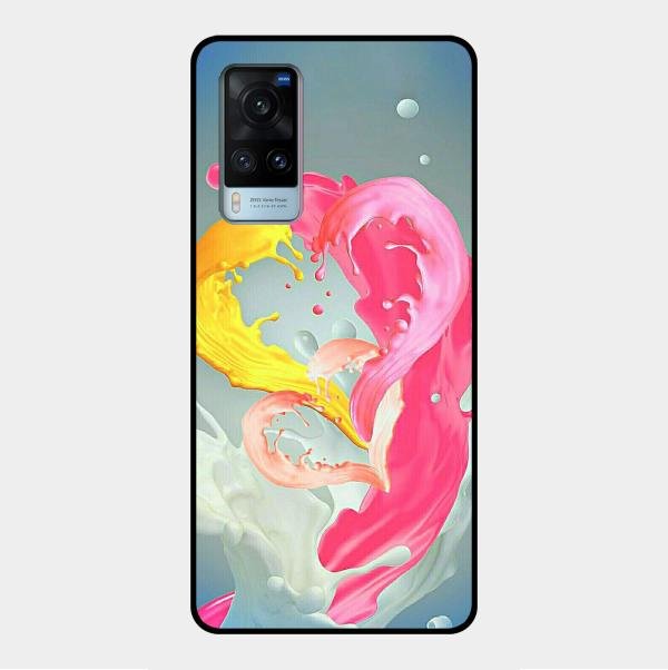 Vibrant Color Splash Heart Aesthetic Phone Case For Vivo