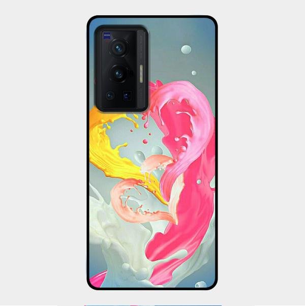 Vibrant Color Splash Heart Aesthetic Phone Case For Vivo
