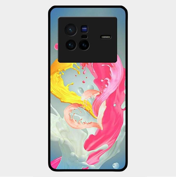 Vibrant Color Splash Heart Aesthetic Phone Case For Vivo