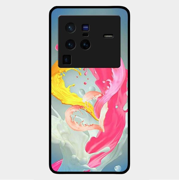 Vibrant Color Splash Heart Aesthetic Phone Case For Vivo