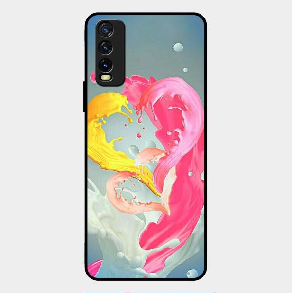 Vibrant Color Splash Heart Aesthetic Phone Case For Vivo