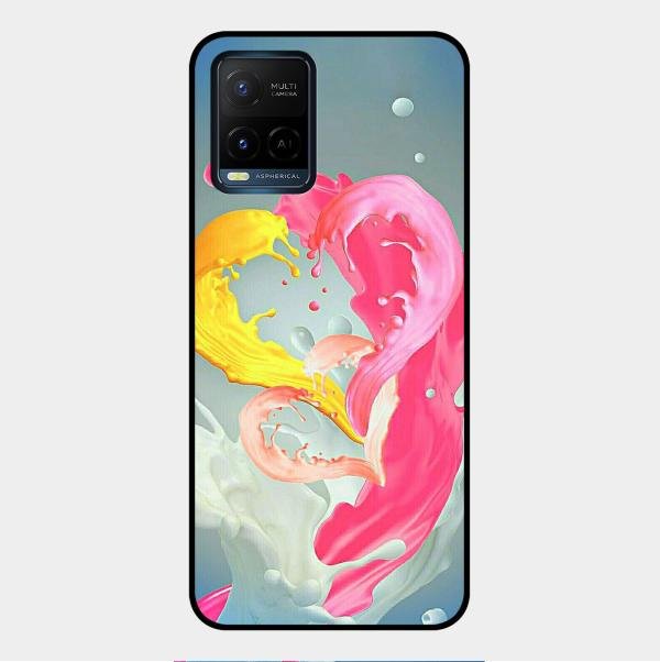 Vibrant Color Splash Heart Aesthetic Phone Case For Vivo