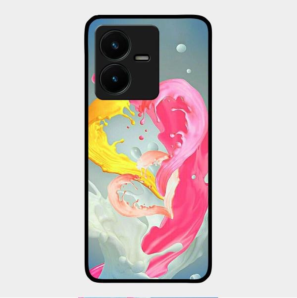 Vibrant Color Splash Heart Aesthetic Phone Case For Vivo