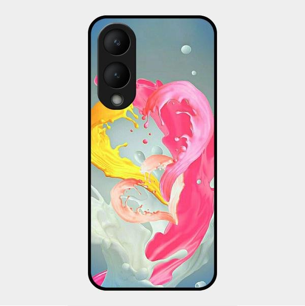 Vibrant Color Splash Heart Aesthetic Phone Case For Vivo