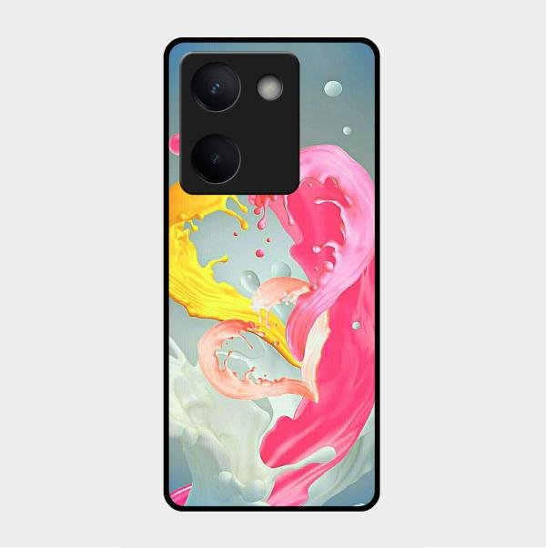 Vibrant Color Splash Heart Aesthetic Phone Case For Vivo